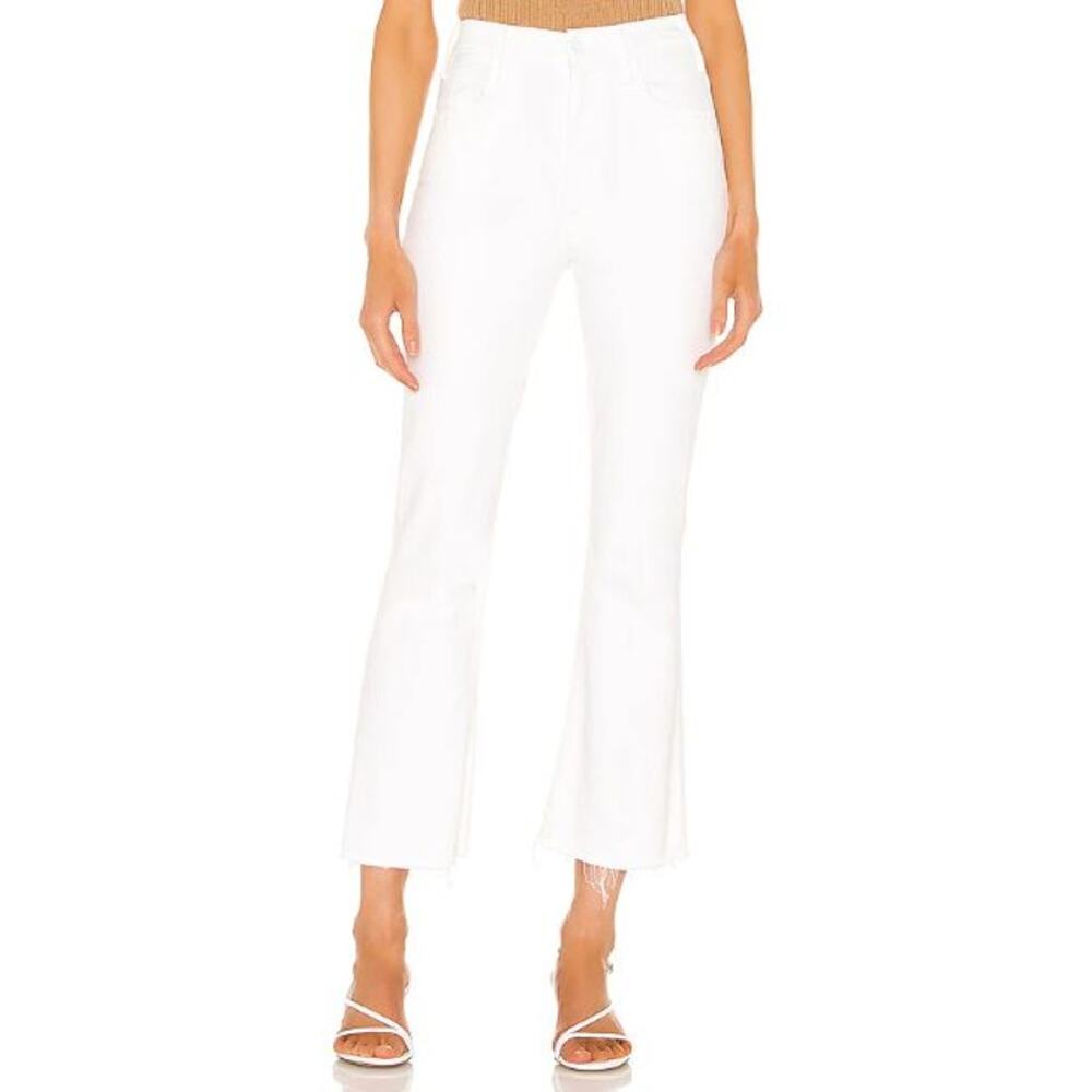 NEW MOTHER The Hustler Ankle Fray Jeans Fairest Of Them All Flared Leg Size 33 - Picture 7 of 14